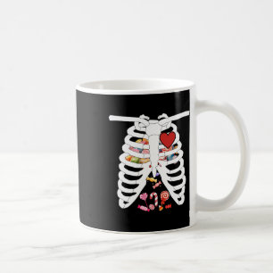 Skeleton Rib Cage X-ray Snoep Grappig Halloween Ko Koffiemok