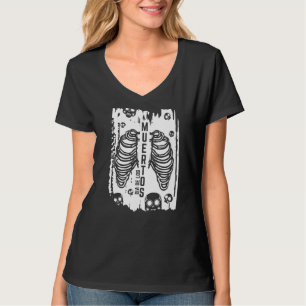 Skeleton Ribcage Dia de Los Muertos Halloween T-shirt