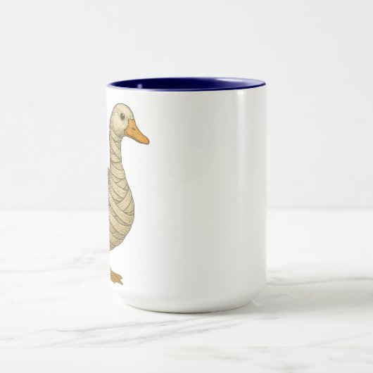 Skeleton Riding Mom Goose Halloween Funny Pumpkin Mok (Midden)