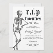 Skeleton RIP Twenties 20s Grappig 30e verjaardag Kaart (Voorkant)