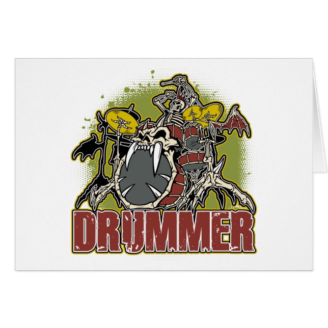 Skeleton Rock Drummer (Voorkant Horizontaal)