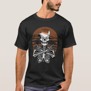Skeleton Rock Hand Black History Maand BLM Melanin T-shirt