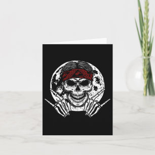 Skeleton Rock Hand Halloween Rock and Roll Midnigh Kaart