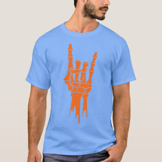 Skeleton Rock On Hand, Halloween, Men Women Kids,  T-shirt