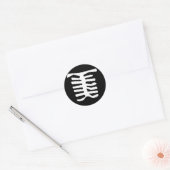 Skeleton Ronde Sticker (Envelop)