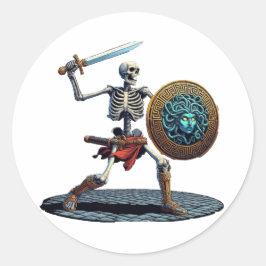 Skeleton Ronde Sticker