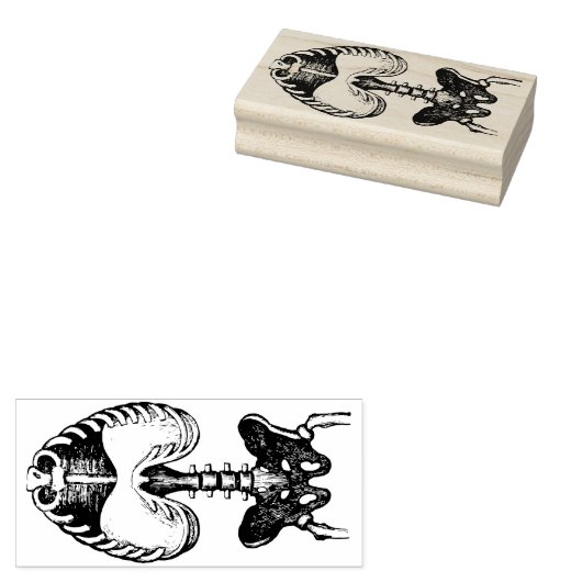Skeleton Rubberstempel (Gestempeld)