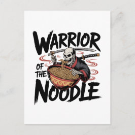 Skeleton Samurai Ramen Warrior | Grappig Halloween Feestdagenkaart