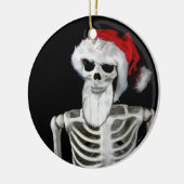 Skeleton Santa Kerstversiering Keramisch Ornament (Links)