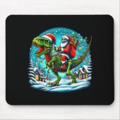 Skeleton Santa Riding T Rex Dinosaur Funny Christm Muismat (Voorkant)