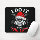 Skeleton Santa Rocker Inappropriate Funny Guitar G Muismat (Met muis)