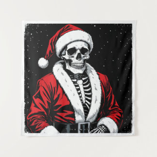 Skeleton Santa Wandkleed
