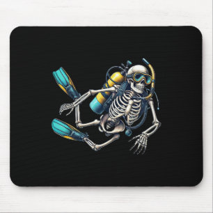 Skeleton Scu Diving Halloween Skeleton Scu Diver Muismat