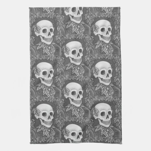 SKELETON, SERVIETTE DE CUISINE GOTHIQUE GENTLEMAN (Vertical)