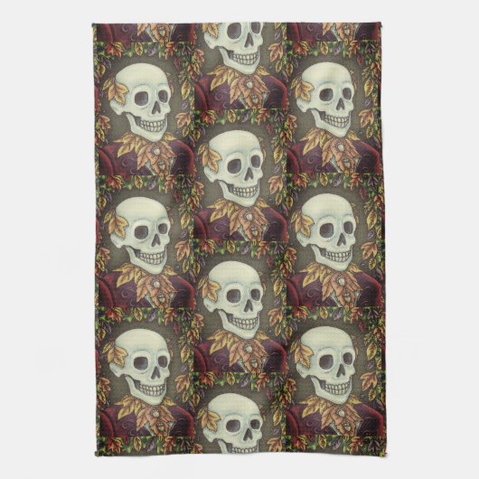 SKELETON, SERVIETTE DE CUISINE GOTHIQUE GENTLEMAN (Vertical)