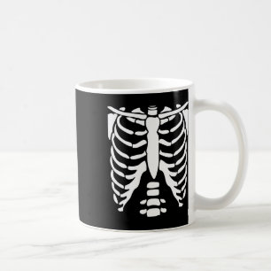 Skeleton Shirt Halloween Kostuum Rib Cage Anatomie Koffiemok