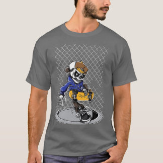 Skeleton Skateboard Fence Mangat T-shirt