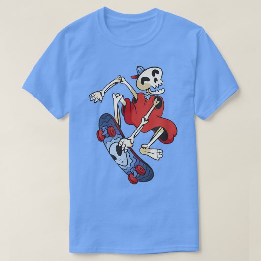 Skeleton Skateboard Skateboard T-Shirt (Design devant)