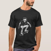 Skeleton Skateboarder Punk Rock Halloween Skull Ca T-shirt (Voorkant)
