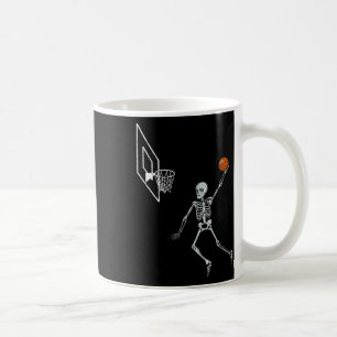 Skeleton Sketll Speler Dunking Hoop Hallow Koffiemok