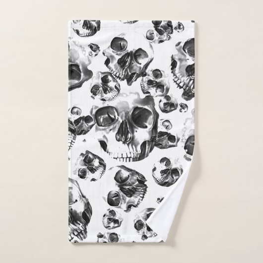 Skeleton Skull Art Pattern (Serviette à main)