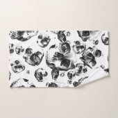 Skeleton Skull Art Pattern (Serviette à main)