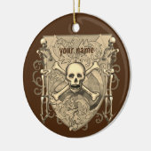 Skeleton Skull Shield ornament (Links)