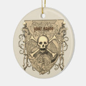 Skeleton Skull Shield ornament (Links)