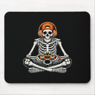 Skeleton Skull Videogame Gamer Mannen Boys Hallowe Muismat