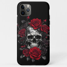 Skeleton Skulls et Rose iPhone / coque ipad