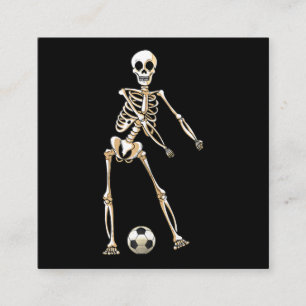 Skeleton Soccer Halloween Flossing Dance Cosplay Vierkante Visitekaartje
