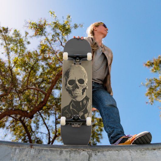 SKELETON souriant Skateboard Deck (Extérieur 1)