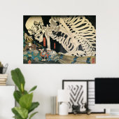 Skeleton Spectre par Kuniyoshi Utagawa Poster (Bureau à domicile)