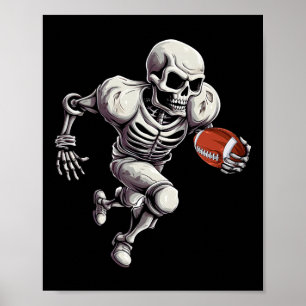 Skeleton Spelen Football Halloween Skull Lover 1 Poster