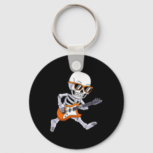 Skeleton spelen gitaar Rock and Roll Boys Kinder Sleutelhanger