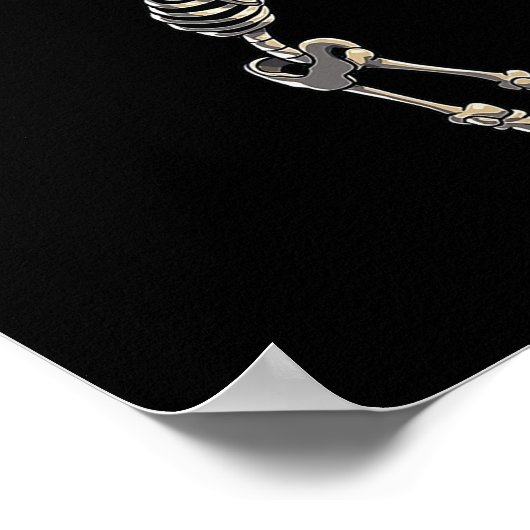 Skeleton Spelen Golf Golfen Happy Halloween Day Poster (Hoek)