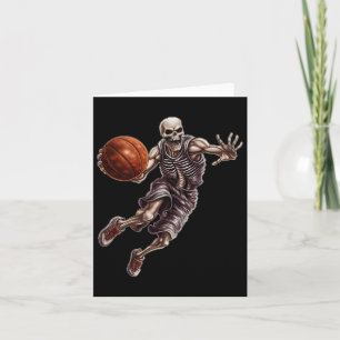 Skeleton Spelen Sketll Cool Grappig Halloween 1 Kaart