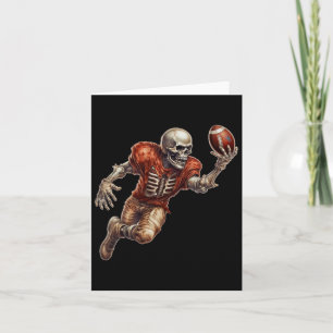 Skeleton spelen voetbal cool touchdown Halloween Kaart