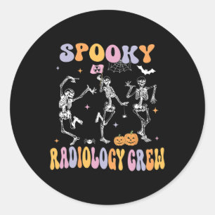 Skeleton Spooky Radiology Crew X-ray Tech Hallowee Ronde Sticker
