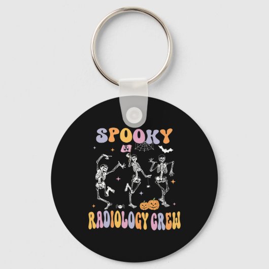 Skeleton Spooky Radiology Crew X-ray Tech Hallowee Sleutelhanger (Voorkant)