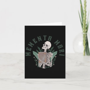 Skeleton Stoic Philosophy Latijn Citaat Memento Mo Kaart