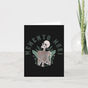 Skeleton Stoic Philosophy Latijn Citaat Memento Mo Kaart