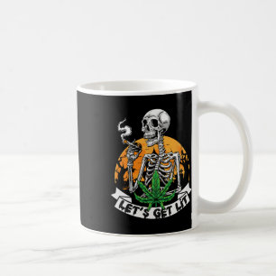 Skeleton Stoner Roken Wiet Laten we verlicht Hallo Koffiemok