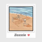 Skeleton Strandvolleybal Sticker (Vel)