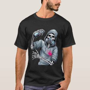 Skeleton Street Graffiti Cool Trend T-shirt