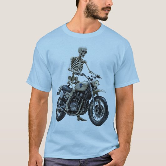 Skeleton sur moto T-shirt homme de base (Devant)