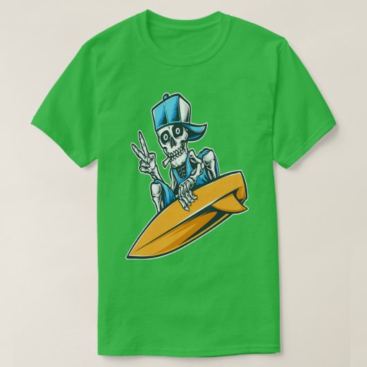 Skeleton Surf 1 T-shirt (Design voorkant)