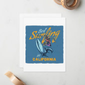  Skeleton Surfen Californië Beach Notitiekaartje (Voorkant / Achterkant in situ)