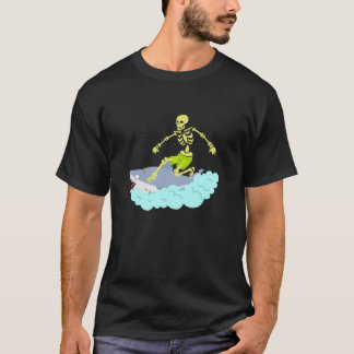 Skeleton Surfen Halloween T-shirt Zombie Shark Fun