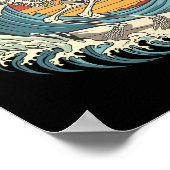 Skeleton surfen poster (Hoek)